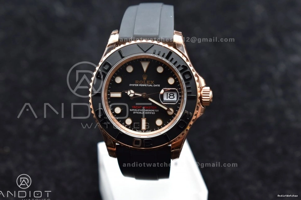 Edition Strap Best TimelessDesign Black VS on 1:1 VSF 1220 Yacht-Master Ceramic 126655 Oysterflex Bezel Rubber 0119